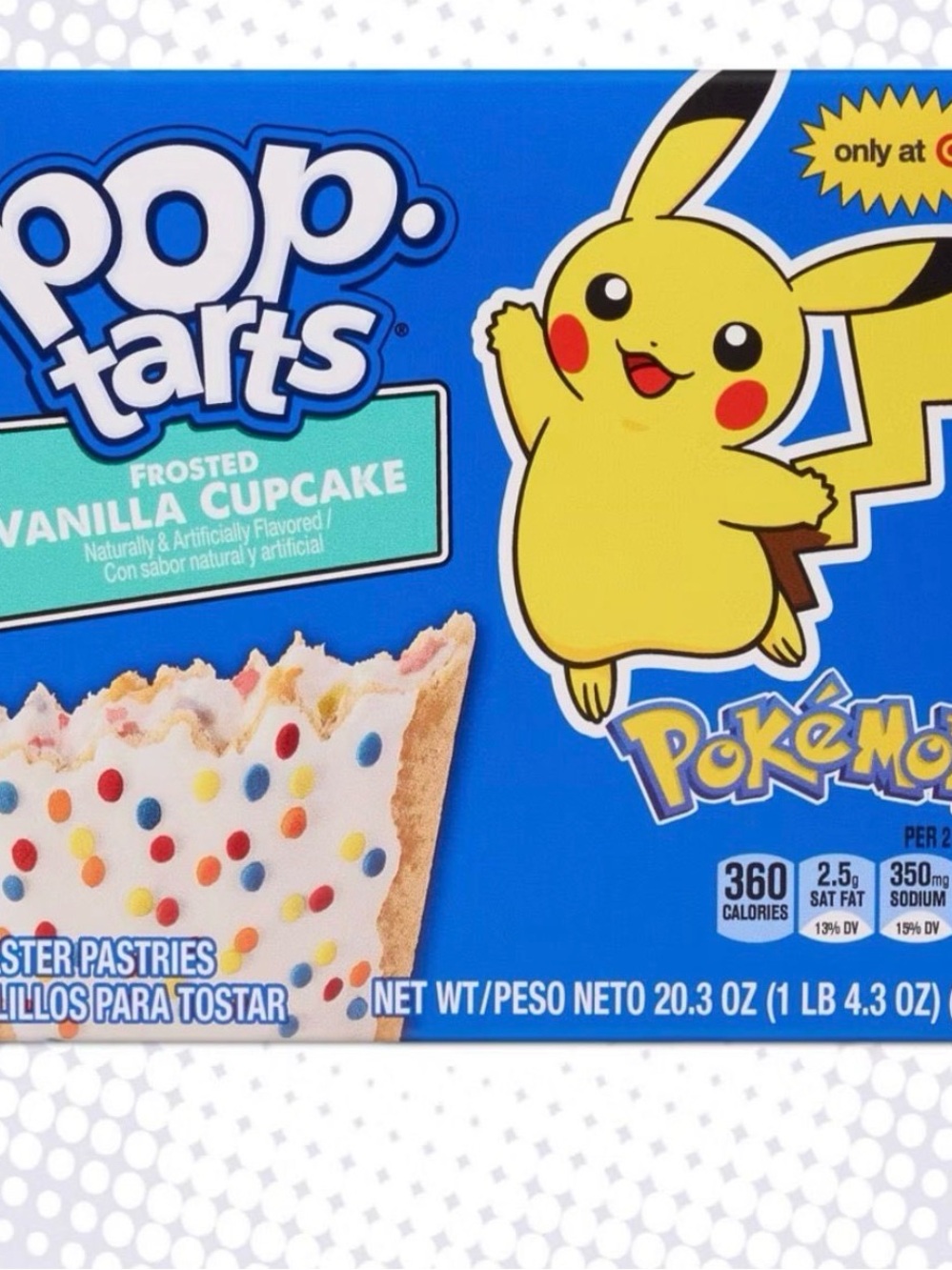 Frosted Vanilla Cupcake Toaster Pastries - Blue